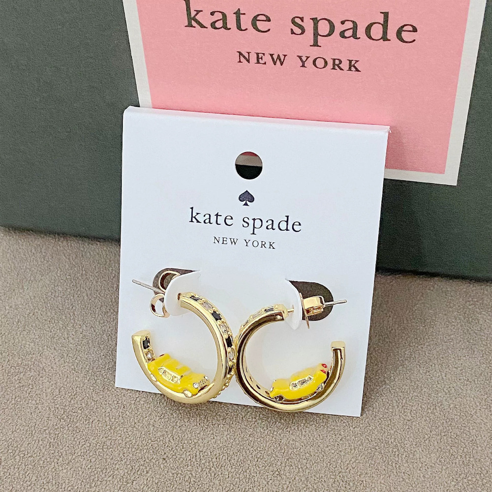 kate spade Car Shape Geometric Trendy Metal Earrings